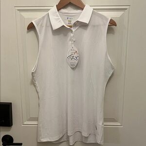 Greg Norman Collection White Sleeveless Tank Top